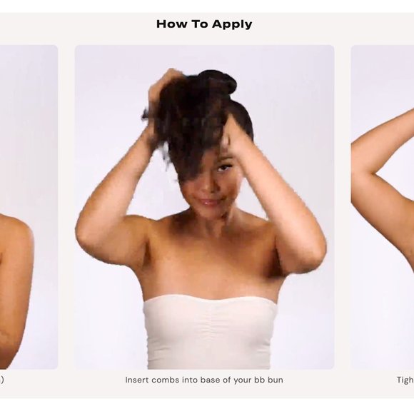 Sammy Tousled wave bun - Insert Name Here - Dark Brown - Picture 3 of 3